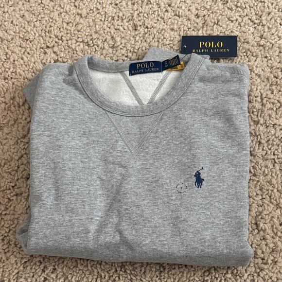 Polo by Ralph Lauren Light Gray Crewneck Sweater